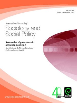 cover image of International Journal of Sociology and Social Policy, Volume 27, Issue 7 & 8
